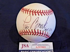 Lou Brock (D. 2020) Signed Official Major League Baseball HOF 85 Script JSA COA - Picture 1 of 6