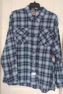 NEU Herren Wrangler Est.1947 Flanell kariertes Hemd Größe 2XL zwei Taschen mit Knopf Logo - Bild 1 von 16