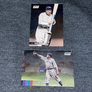 Babe Ruth 2020 & 21 Topps Stadium Club Chrome Lot (2) Yankees SP