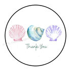 30 Thank You Seashells Envelope Seals Labels Stickers Party Favors 1.5" Round