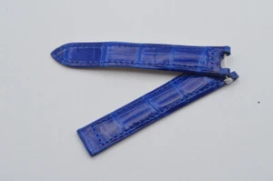 CARTIER PASHA LEDER ARMBAND LEATHER BRACELET 16MM FALTSCHLIESSE 14MM 16-14 BLAU - Imagen 1 de 2
