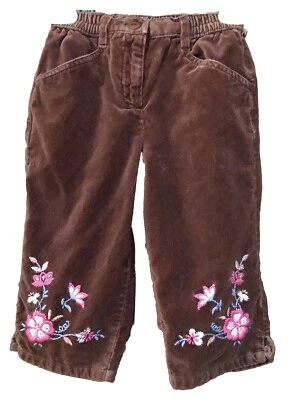 Girls Koala Kids Brown Brushed Velvet Pants Size 18 Months - Image 1 of 2