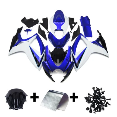 Blue White Fairing Kit for 2006 2007 Suzuki GSXR600 GSXR750 K6 Fairings Bodywork — 第 1/4 张图片