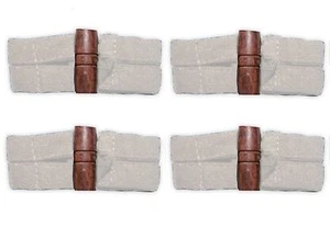 Park B. Smith Eco Astor Cream Toggle Napkin Rings, NEW Set of 3 - 12 Available - Picture 1 of 6