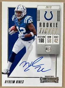 2018 Panini Contenders Rookie Ticket #129 Nyheim Hines Colts Autograph Variation - Picture 1 of 6