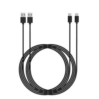 Just Wireless 6' TPU Type-C to USB-A Cable 2pk - Black - Image 1 of 2