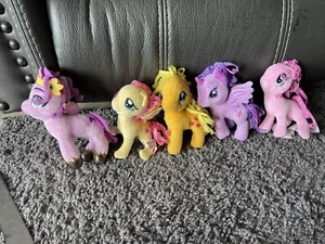My Little Pony Aurora Plush Lot of 5 Fluttershy Rainbow Dash Applejack - Picture 1 of 4