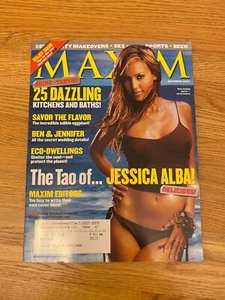 Maxim Magazine November 2003 Lingerie Fashion Jessica Alba Bikini Bra Pinup Hot - Picture 1 of 9