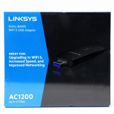LINKSYS Dual-Band AC1200 Wireless USB 3.0 Adapter WUSB6300, Brand New!! - Image 1 of 2