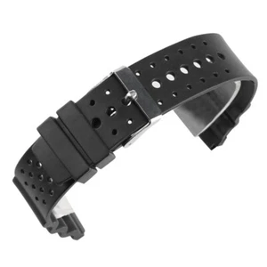 Correa de reloj de silicona impermeable 18/20/22 mm correa de goma pulsera de repuesto - Imagen 1 de 9