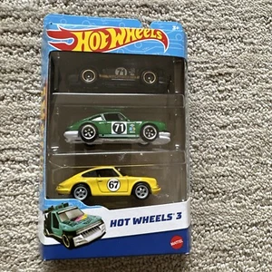 Hot Wheels 3 SET PORSCHE 911R '67 Giallo, '71 Nero & Verde Scatola Personalizzata Esclusiva - Foto 1 di 9