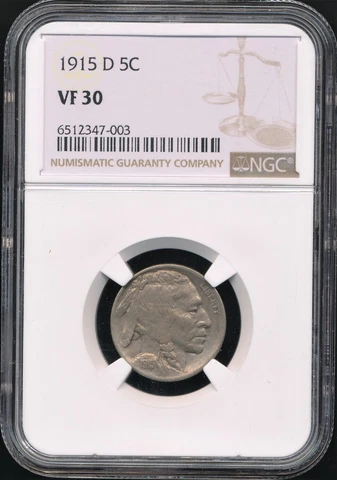 1915-D Buffalo Nickel NGC VF 30 *Better Date!* Cover