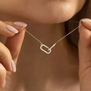 1.50 Ct Round Cut Lab Created Diamond Women's Pendant 14K Yellow Gold Plated - Picture 1 of 4