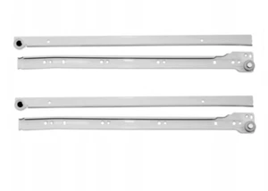 Schubladenschienen Rollenführung Schiene Schubladenauszug Weiß Teilauszug 1 Paar - Bild 1 von 4