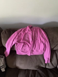Gap Kids Girls Hoodie Jacket fullzip size XL regular color pink - Picture 1 of 3