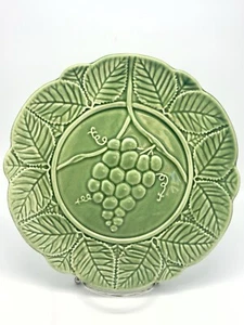 Studio Nova Green Grapes And Leaves Plate 9.5” Portugal - Picture 1 of 7