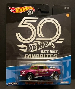 Hot Wheels - 55 Chevy Bel Air Gasser - 50th Favorites - 2018 Car Culture Premium - Picture 1 of 11