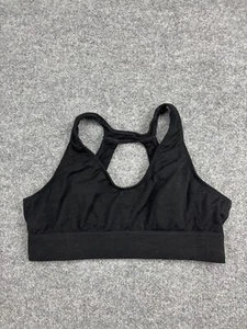 Modibodi Merino Active Crop Top Women's L Black Racerback Moisture Wicking Tank - Picture 1 of 6