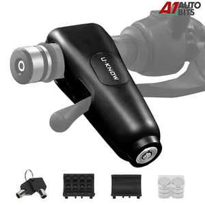 Motorrad Lenker Schwarz Security Alarm Lock Bar Grip Bremshebel Diebstahlsicherung - Bild 1 von 9