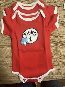 Dr Seuss Number 1 Thing Bodysuit Baby 3mths And 6mths - Picture 1 of 3