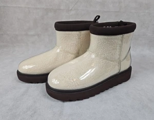Koolaburra by UGG Womens Size 9 Clear Waterproof Faux Fur Ankle Winter Boots NEW - Picture 1 of 6