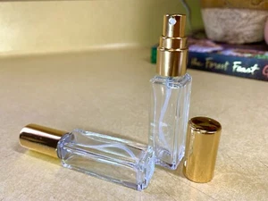 200 Glass Spray Atomizer Bottles, 8ml Capacity, Gold - Picture 1 of 1