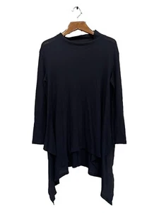 Free People We The Free Wonder Woman Black Mock Neck Thermal Tunic Dress Sz M - Picture 1 of 4