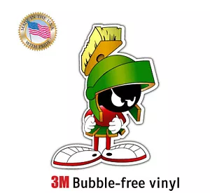 MARVIN THE MARTIAN KIDS DECAL 3M STICKER MADE IN USA WINDOW CAR LAPTOP WALL - Picture 1 of 2