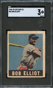 Hoja SGC BB - 1948-49 - #65 - Bob Elliott - SGC 3 - EN MUY BUENA CONDICIÓN - Imagen 1 de 2