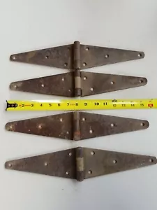 4 Pcs 16" BARN HANGER DOOR Hinges Heavy Duty RUSTIC Antique Architectural S#C2 - Picture 1 of 7
