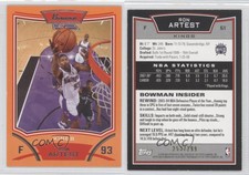 2008-09 Bowman Draft Picks & Stars Orange /299 Metta World Peace Ron Artest #51