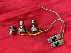 Vintage Kingston Guitar Wiring Harness 500k/100k pots Jack MIJ Teisco Parts - Picture 1 of 10