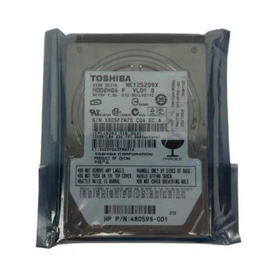 NEW Toshiba 120GB 5400RPM 2.5" SATA Laptop Hard Drive MK1252GSX HDD2H04 - Image 1 of 4