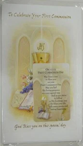 Greeting Card & Laminated Prayer Card, To Celebrate Your First Communion - Imagen 1 de 1