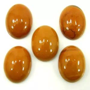 Lote de 5 piezas de cabujón de piedras preciosas sueltas de jaspe mocaí natural 76,80 quilates - 62189 - Imagen 1 de 5