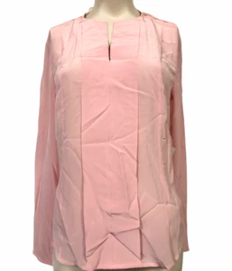 Tommy Hilfiger Damen Bluse Kandy Silk Blouse Langarm, Rosa/CORAL, 32 EU / 4 UK - Picture 1 of 2