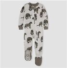 Burt's Bees Baby Leap of Panthers Organic Cotton Snug Fit Footed Pajamas 6-9MO