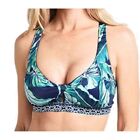 Tommy Bahama Active Reversible Twist Front Bra Top, Mare Navy, Small