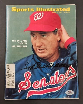 Raro 1969 TED WILLIAMS Firmado Completo Sports Illustrated Revista-HOF-PSA Foto 1 de 4