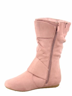 12 Colors Cute Causal Flat Buckle Zip Mid-Calf Girl's Kid's Boots Size 9 - 4 NEW - Image 1 of 4