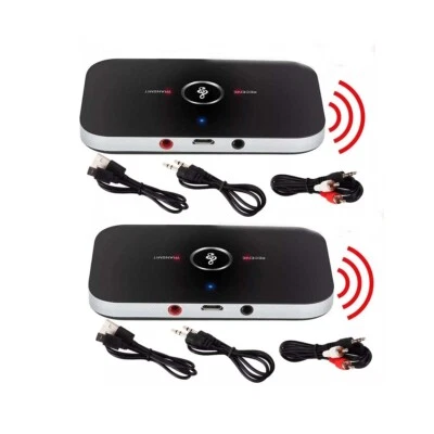 2x Bluetooth receiver transmitter 2-in-1 stereo wireless audio adapter - Image 1 of 4