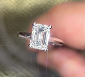 CVD Loose Diamond 2 Ct Lab-Grown IGL Certified D VVS1 Clarity Emerald Cut 5AOF - Picture 1 of 14