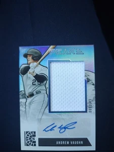 2022 Panini Capstone - Peak Material Signatures Andrew Vaughn #PMS-AV (AU, MEM) - Picture 1 of 3