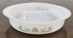 Vintage Glasbake Green Daisy Glass Casserole Dish - Picture 1 of 5
