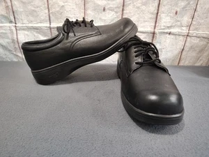Men's Apex Anti Shock Diabetic Shoes Ambulator Biomechanical Black Leather 10 W - Picture 1 of 8