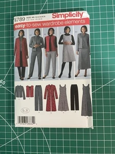 Simplicity 4789 Mode Schnittmuster FF Pullover Hose Weste Jacke Gr. 10-18 Mod Now - Bild 1 von 2