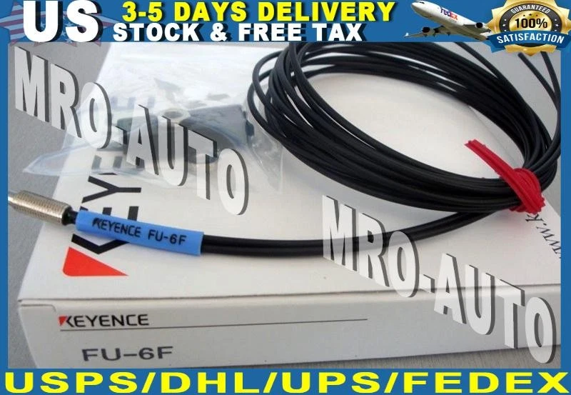 Keyence FU-6F Fiber Optic Sensor FU6F Fiber Amplifier Sensor Cable US Free TAX - Image 1 of 1