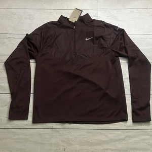 Nike Thermafit Sphere Element Correr 1/2 Cremallera Chaqueta Borgoña Para Hombres L FZ1115-652 - Imagen 1 de 7
