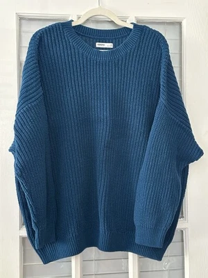 Sonoma Goods For Life Women’s 2X Blue Chunky Knit Sweater Cozy Pullover - Image 1 of 4
