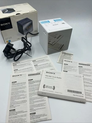 Sony ICF-C1 AM/FM Clock-Radio, White - Image 1 of 4